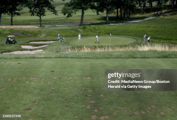 The 12th green seen from the tee box at The Country Club on July 16, 2019 in Brookline, MA.