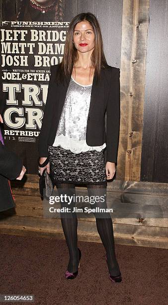 Actress Jill Hennessy attends the premiere of "True Grit" at the Ziegfeld Theatre on December 14, 2010 in New York City.