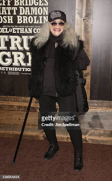 Actress Sylvia Miles attends the premiere of "True Grit" at the Ziegfeld Theatre on December 14, 2010 in New York City.