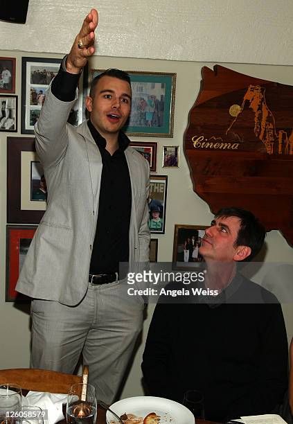 Producer Charlie Ebersol and CEO of AAM Mark Beaven attend the Friends N Family Dinner at The Jack Warner Estate on February 10, 2011 in Los Angeles,...