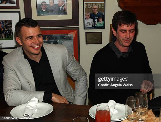 Producer Charlie Ebersol and CEO of AAM Mark Beaven attend the Friends N Family Dinner at The Jack Warner Estate on February 10, 2011 in Los Angeles,...