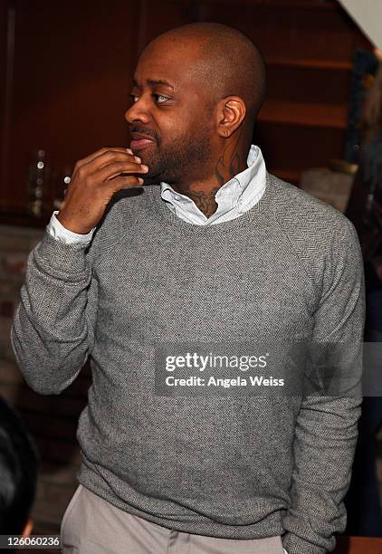 Rapper Jermaine Dupri attends the Friends N Family Dinner at The Jack Warner Estate on February 10, 2011 in Los Angeles, California.