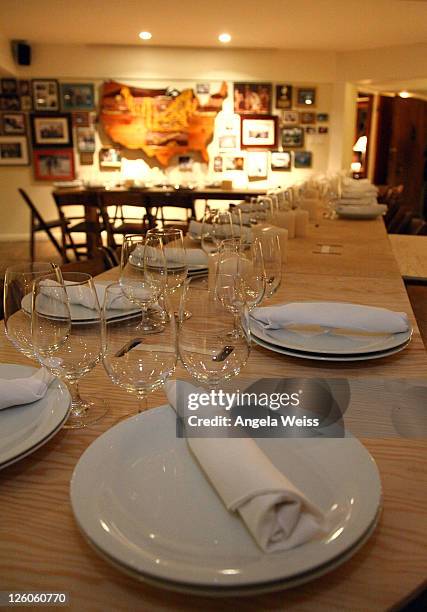 General view of atmosphere at the Friends N Family Dinner at The Jack Warner Estate on February 10, 2011 in Los Angeles, California.