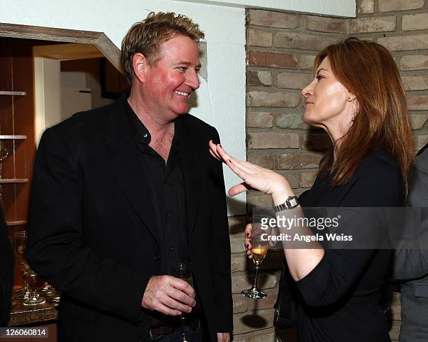 President of music at Paramount Pictures Randy Spendlove and President of Sony Music Entertainment Lia Vollack attend the Friends N Family Dinner at...