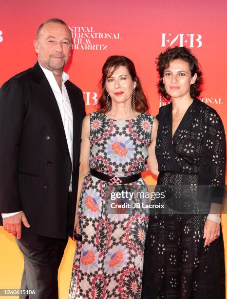 Jérôme Pulis, Maider Arosteguy and Sandrine Brauer attend the Opening Ceremony during the 1st "Nouvelles vagues" International Biarritz Film Festival...