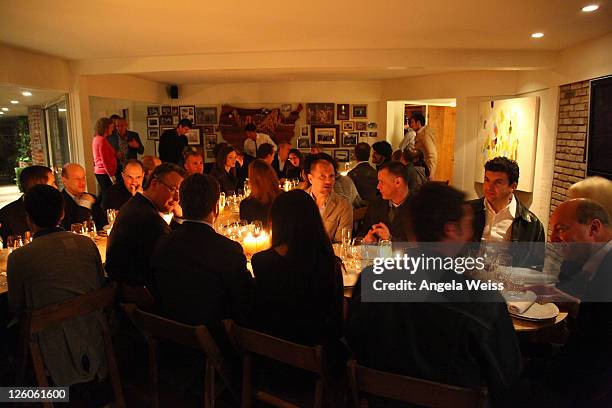 General view of atmosphere at the Friends N Family Dinner at The Jack Warner Estate on February 10, 2011 in Los Angeles, California.