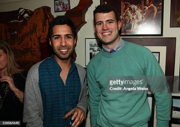 Songwriter Savan Kotecha and producer Willie Ebersol attend the Friends N Family Dinner at The Jack Warner Estate on February 10, 2011 in Los...