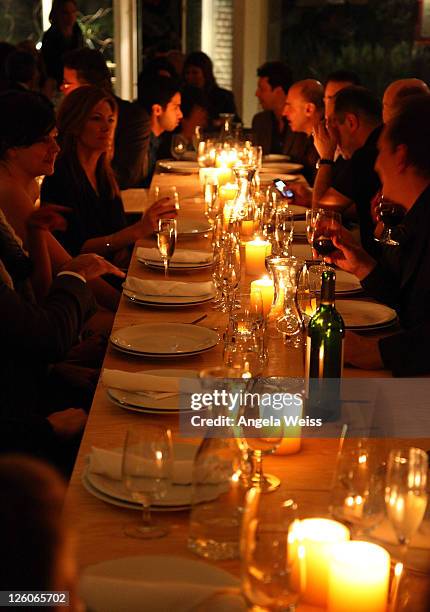 General view of atmosphere at the Friends N Family Dinner at The Jack Warner Estate on February 10, 2011 in Los Angeles, California.