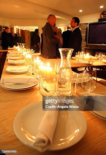 General view of atmosphere at the Friends N Family Dinner at The Jack Warner Estate on February 10, 2011 in Los Angeles, California.