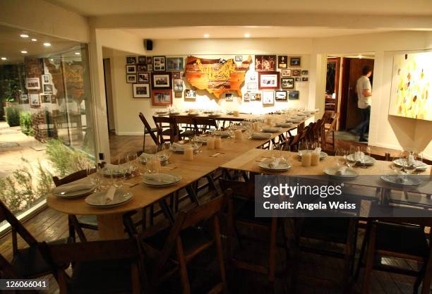 General view of atmosphere at the Friends N Family Dinner at The Jack Warner Estate on February 10, 2011 in Los Angeles, California.