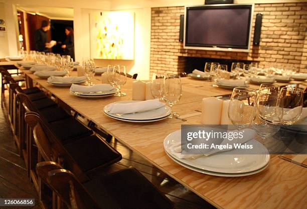 General view of atmosphere at the Friends N Family Dinner at The Jack Warner Estate on February 10, 2011 in Los Angeles, California.