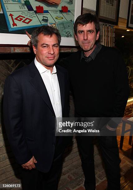 Partners and Co-CEOs of AAM Andy Kipnes and Mark Beavan attend the Friends N Family Dinner at The Jack Warner Estate on February 10, 2011 in Los...