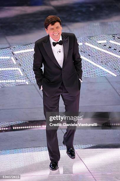 Gianni Morandi attends the 61th Sanremo Song Festival at the Ariston Theatre on February 17, 2011 in San Remo, Italy.