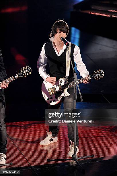 Btwins attends the 61th Sanremo Song Festival at the Ariston Theatre on February 17, 2011 in San Remo, Italy.