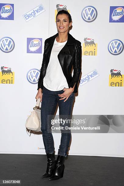 Elisabetta Canalis attends a photocall during the 3rd day of the 61th San Remo Song Festival on February 17, 2011 in San Remo, Italy.