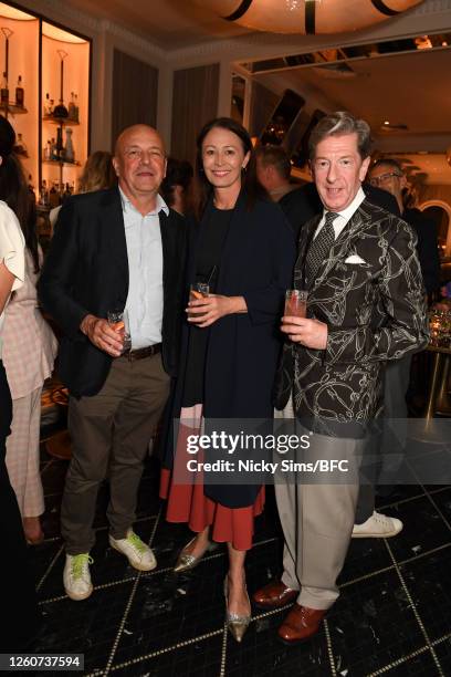 Thierry Andretta and Caroline Rush attend the BFC Leadership Dinner at Le Comptoir Robuchon on June 28, 2023 in London, England.