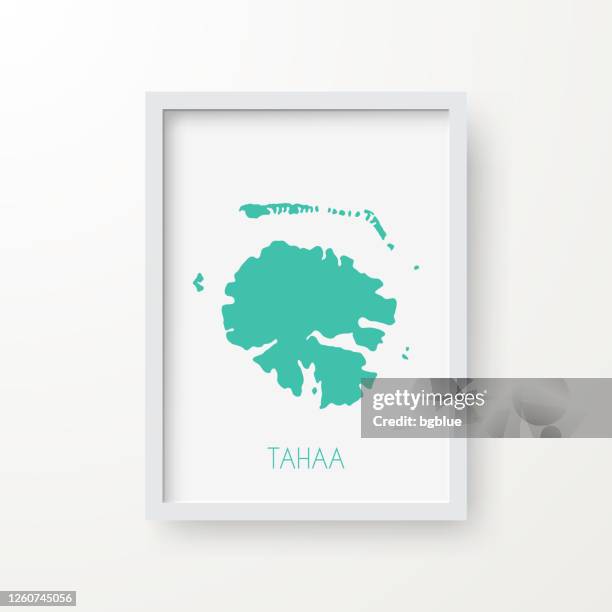ilustrações, clipart, desenhos animados e ícones de mapa de tahaa em um quadro sobre fundo branco - polinésia francesa