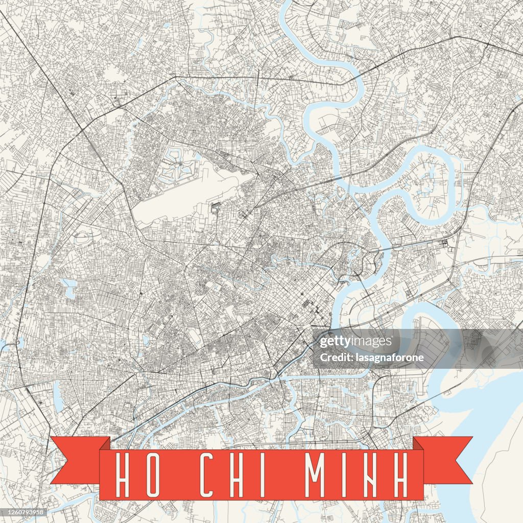 Ho Chi Minh City, Vietnam Vector Map