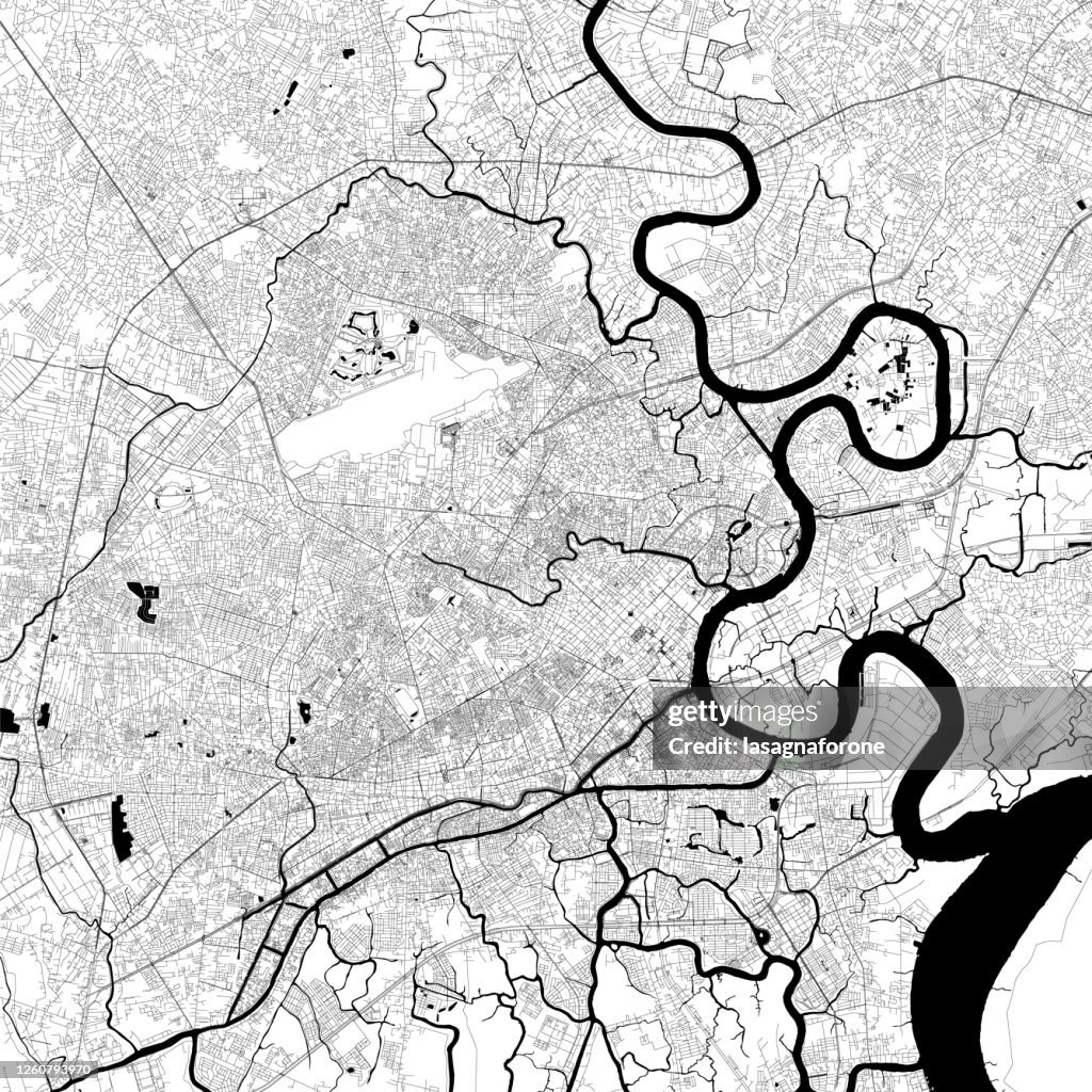 Ho Chi Minh City, Vietnam Vector Map