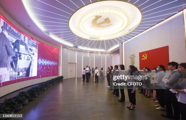 Citizens and tourists visit the Site of the first National Congress of the Communist Party of China in Shanghai, June 28, 2023. Recently, with the...