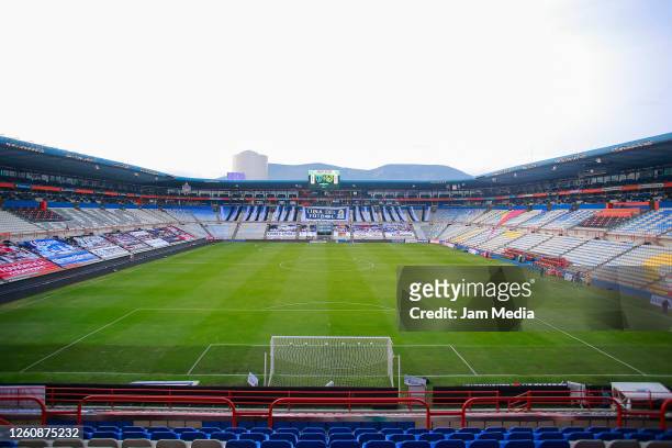 General view of the stadium prior to the 1st round match between Pachuca and America as part of the Torneo Guard1anes 2020 Liga MX at Hidalgo Stadium...