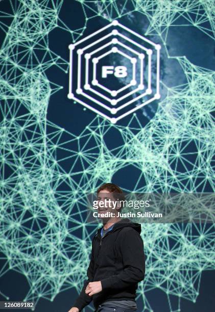 Comedian Andy Samberg pretends to be Facebook CEO Mark Zuckerberg during the Facebook f8 conference on September 22, 2011 in San Francisco,...