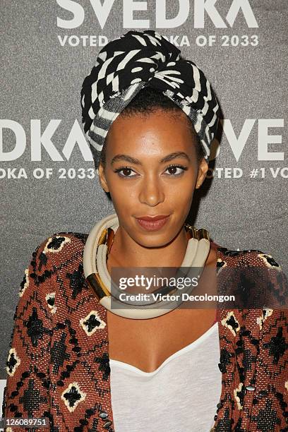 Solange Knowles attends Svedka Vodka's "Night Of A Billion Reality Stars" Gala on April 7, 2011 in Hollywood, California.