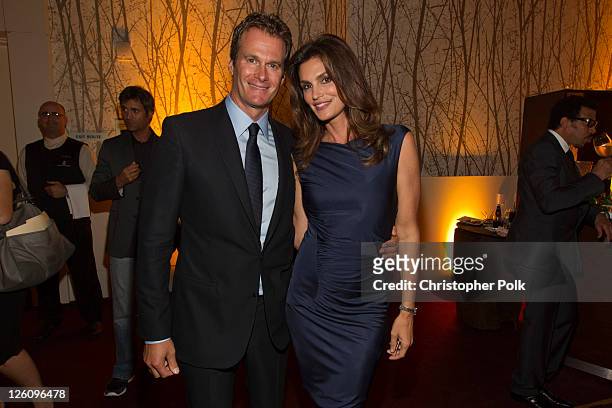 Rande Gerber and Cindy Crawford celebrate their favorite destination at the LA premiere of "Mexico: The Royal Tour" at JW Marriott Los Angeles at...