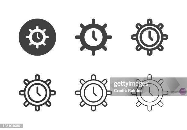 sailing time icons - multi series - rudder stock illustrations