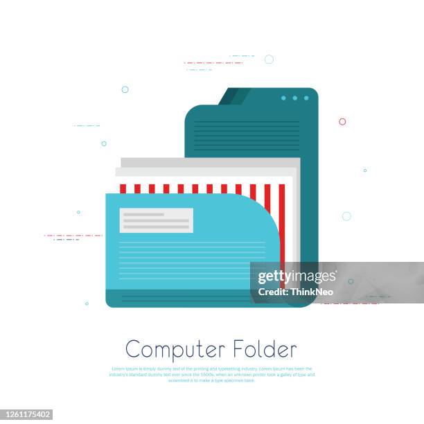 file folder flat vector icon stock illustration - document wallet stock illustrations