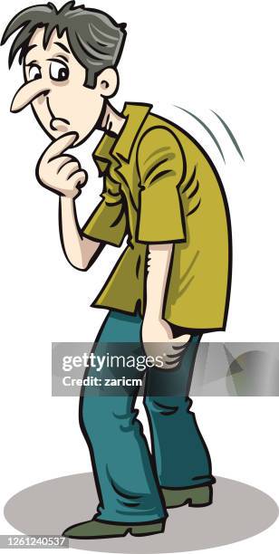 a worried, scared man - scared man stock illustrations