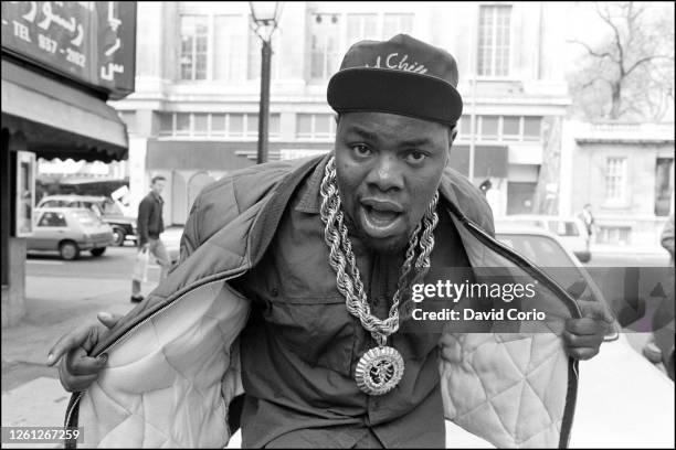 Biz Markie at Kensington High Street, London, UK on 6 April 1988.