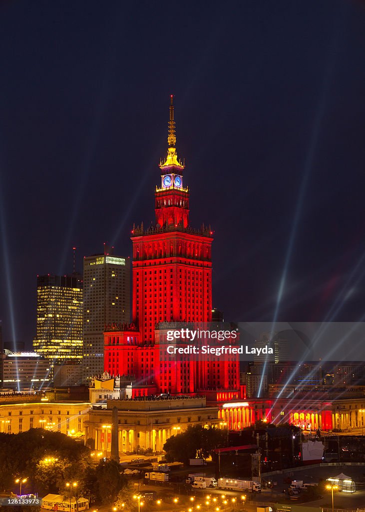 Warsaw City with Palace of Culture and Science