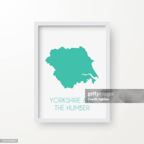 stockillustraties, clipart, cartoons en iconen met yorkshire en de kaart humber in een kader op witte achtergrond - humber river