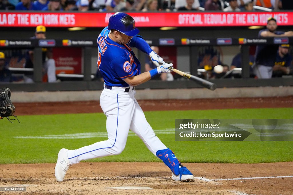 Mets Rattle New York Mets Designated Hitter Mark Canha hits a single during the ...