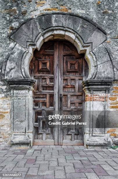 the mission of san francisco de la espada - traditionally spanish stock pictures, royalty-free photos & images