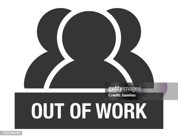 out of work group icon - house collapse stock illustrations