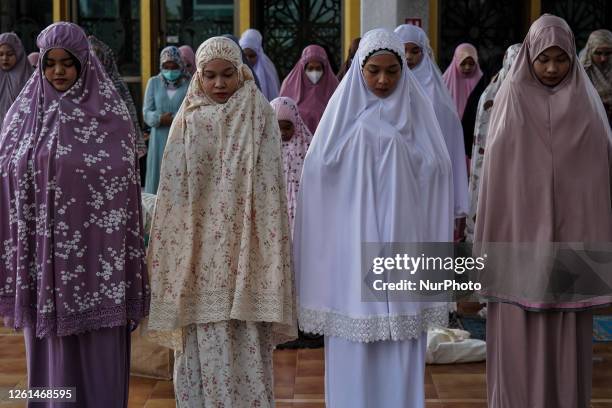 Muslims gather to perform the Eid Al-Adha prayer at at the Islamic Centre of Thailand, in Bangkok, Thailand, 29 June 2023. Eid al-Adha is the holiest...