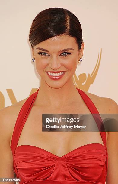 Adrianne Palicki arrives at the 63rd Primetime Emmy Awards at the Nokia Theatre L.A. Live on September 18, 2011 in Los Angeles, California.