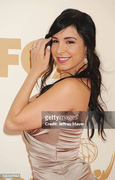 Mayra Veronica arrives at the 63rd Primetime Emmy Awards at the Nokia Theatre L.A. Live on September 18, 2011 in Los Angeles, California.