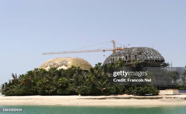 General view of the Sweden Beach Palaces on July 28, 2020 in Dubai, United Arab Emirates. The US$5-billion project, originally launched in 2008, has...