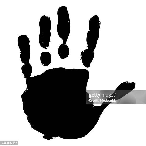 hand print vector - finger painter stock illustrations