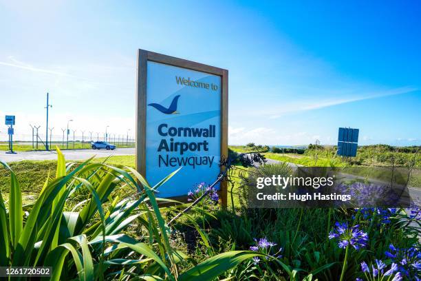 View of Cornwall Airport Newquay, where Virgin Orbit is seeking to provide launches from a Spaceport using a modified Boeing 747-400 aircraft called...