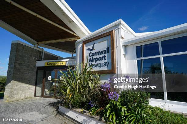 View of Cornwall Airport Newquay, where Virgin Orbit is seeking to provide launches from a Spaceport using a modified Boeing 747-400 aircraft called...