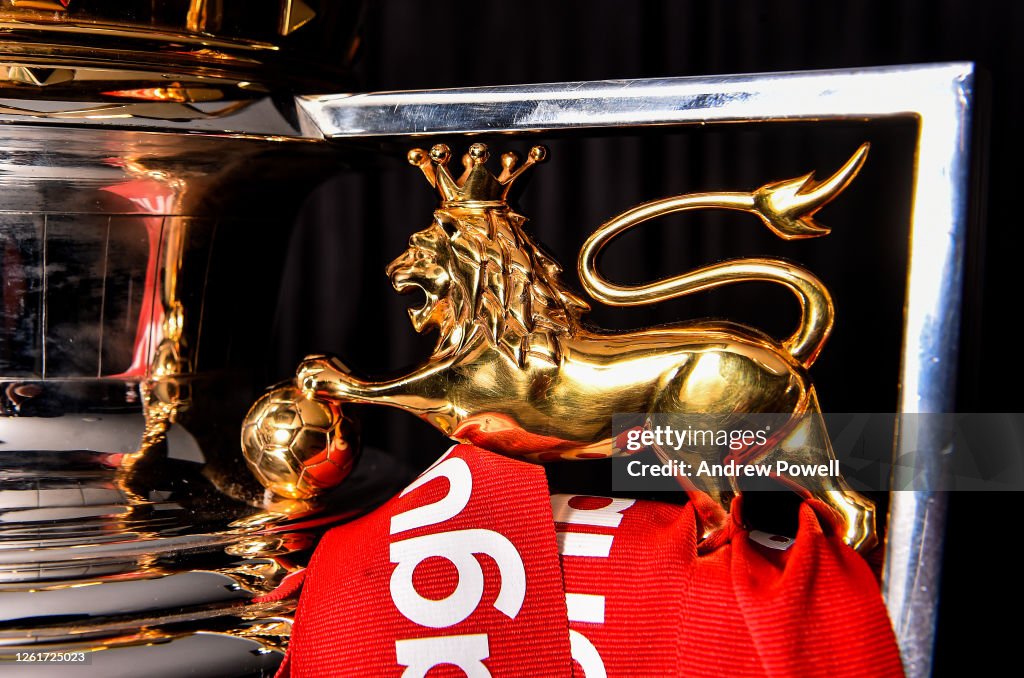 Liverpool Display Their Current Trophies at Anfield