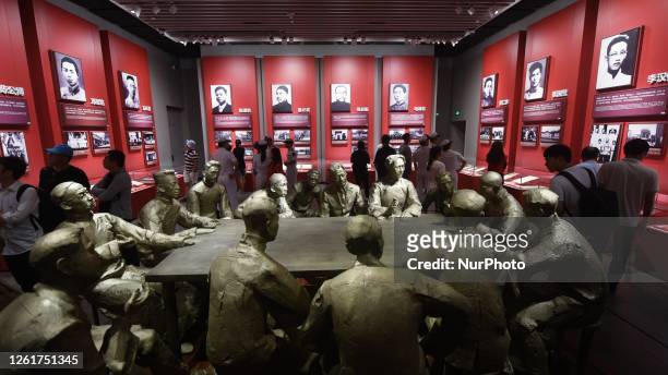 Citizens and tourists visit the Site of the first National Congress of the Communist Party of China in Shanghai, June 28, 2023. Recently, with the...
