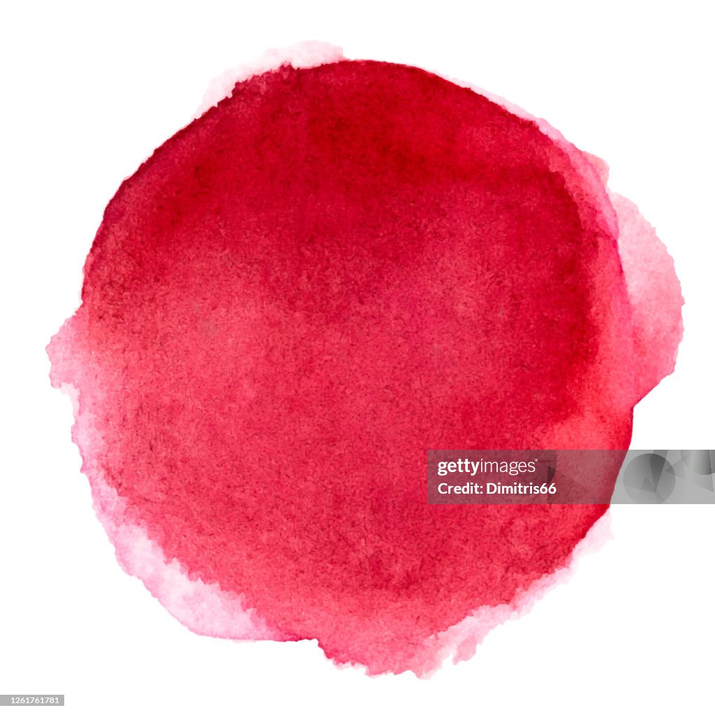 Hand drawn watercolor stain