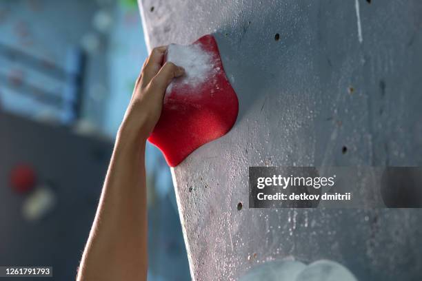 climbing classes in a private sports center - rock climbing stock pictures, royalty-free photos & images