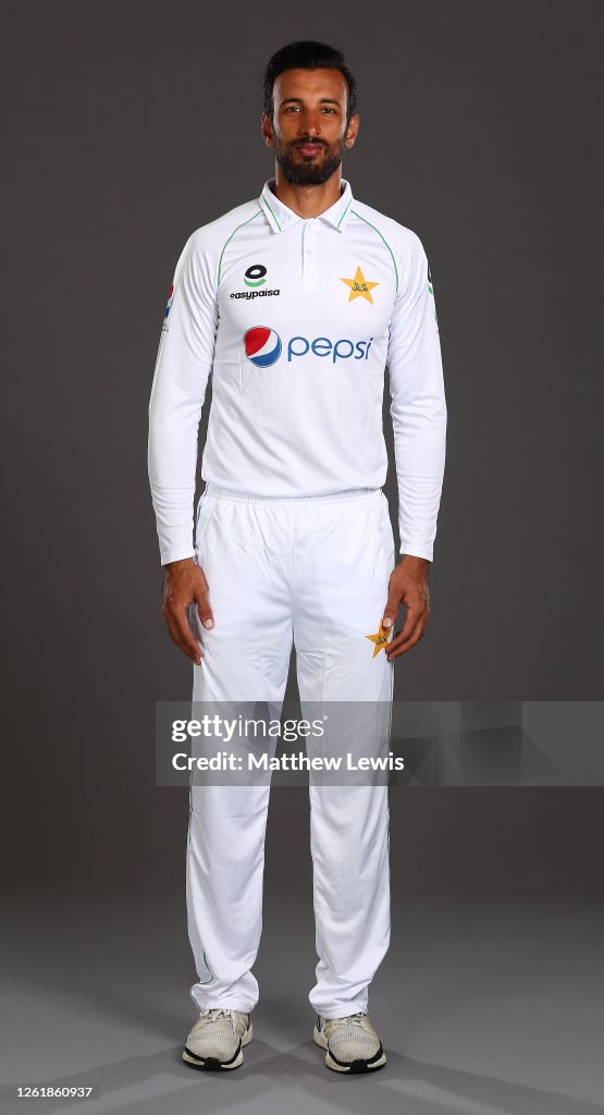 Pakistan Shvan Shan Masood of Pakistan poses for a portrait during the Pakistan Test ...
