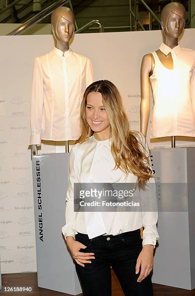 Model Petra Nemcova attends 'Camisa Blanca' Benefit collection launch at El Corte Ingles store Castellana on September 23, 2011 in Madrid, Spain.